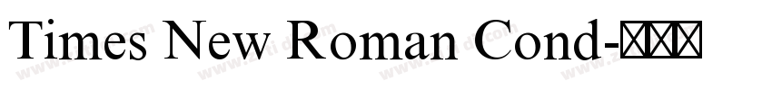 Times New Roman Cond字体转换